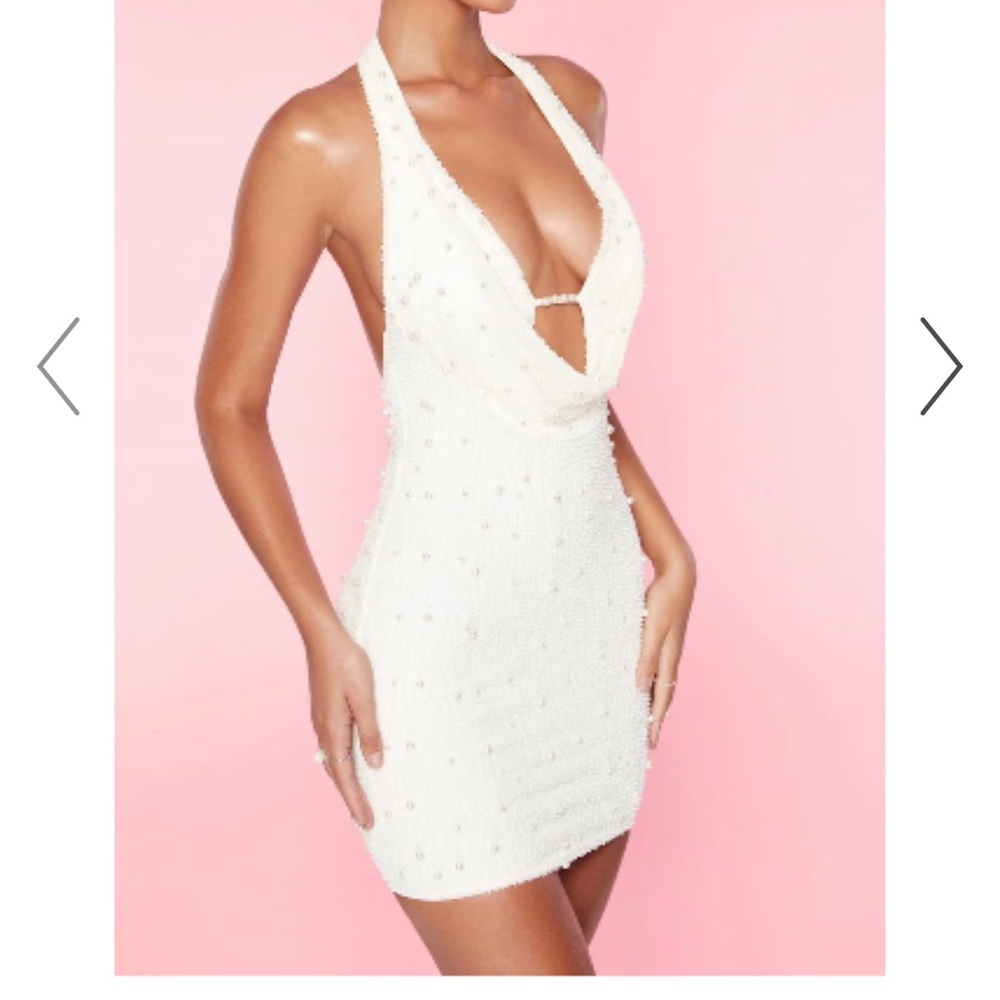 Oh Polly pearl halter dress
